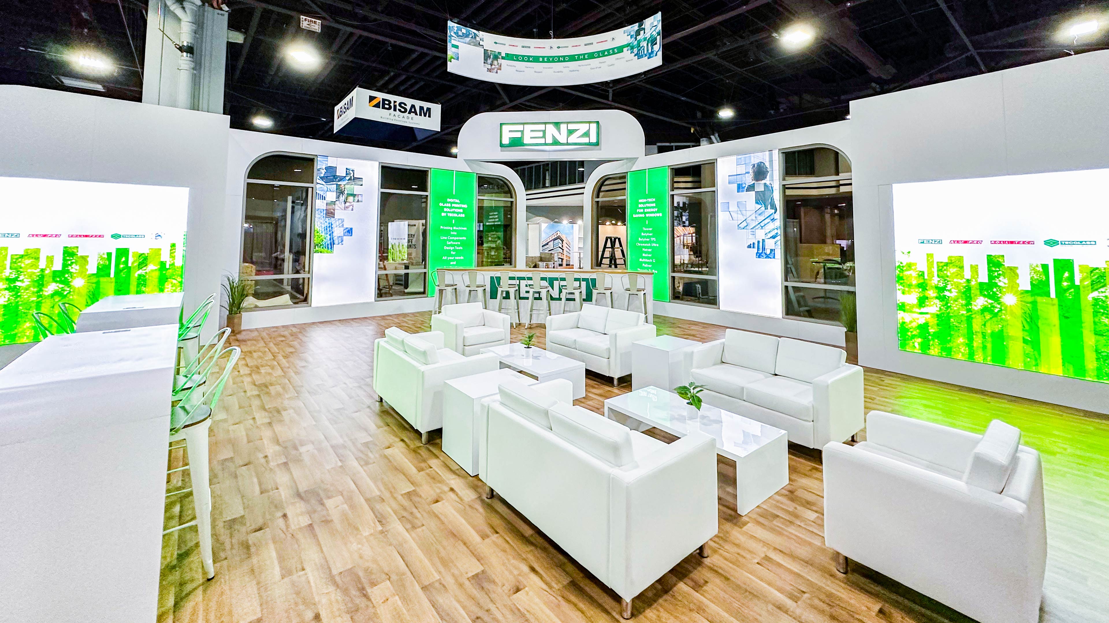 Island Trade Show Booth design and build by exhibiTeam FENZI